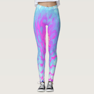 Hübsches Lila und rosa Zinnia im Sommergarten Leggings