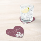 Hübsches Lila und weißes blumengeschichtliches Her Untersetzer (Vor Ort)