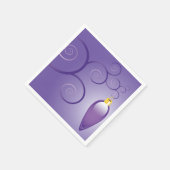 Hübsches Lila Weihnachtsgeschmackdesign Serviette (Ecke)