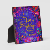 Hübsches Lila, wenn man zu Fliegen Inspirivity wil Fotoplatte (Vorderseite)