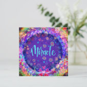 Hübsches Lila Wunder Motivierend Dankeskarte (Stehend Vorderseite)
