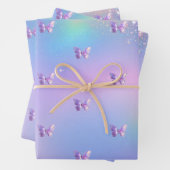 Hübsches Lilac Wrapping Paper Flat Sheet Set 3 Geschenkpapier Set (Beispiel)