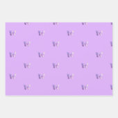 Hübsches Lilac Wrapping Paper Flat Sheet Set 3 Geschenkpapier Set (Vorderseite 2)