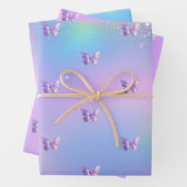 Hübsches Lilac Wrapping Paper Flat Sheet Set 3 Geschenkpapier Set (Beispiel)