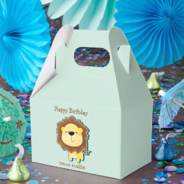 Hübsches Löwen Blau Muster Geburtstag Geschenkschachtel
