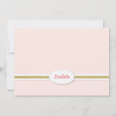 Hübsches Mädchen 2. Geburtstag Foto Einladung Rosa (Rückseite)