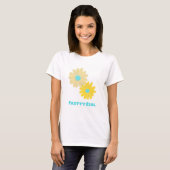Hübsches Mädchen Blumen T-Shirt (Vorne ganz)