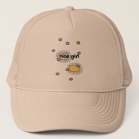 hübsches Mädchen Blumen Truckerkappe (Vorderseite)