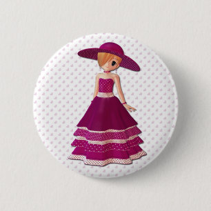 Hübsches Mädchen Button