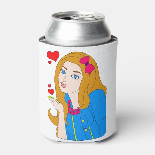 Hübsches Mädchen Dosenkühler (Kanne Vorderseite)