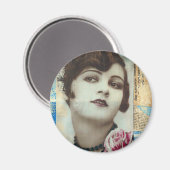 Hübsches Mädchen-Farbchip-Collage Magnet (Vorderseite/Rückseite)