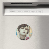 Hübsches Mädchen-Farbchip-Collage Magnet (In Situ (Geschirrspüler))