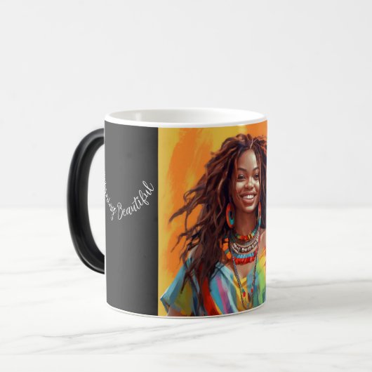 Hübsches Mädchen Guten Morgen Schöne Tasse (Vorderseite Links)