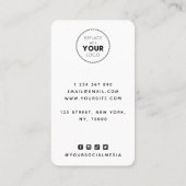 Hübsches Mädchen-Illustrationslogo für graue Haarf Visitenkarte (Rückseite)