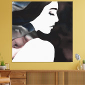 Hübsches Mädchen im Scarf Leinwanddruck (Insitu (Wohnzimmer))