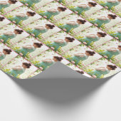 Hübsches Mädchen im Sommergarten Geschenkpapier (Ecke)