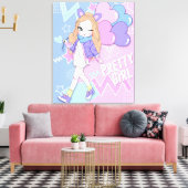 Hübsches Mädchen Leinwanddruck (Insitu (Wohnzimmer))