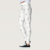 Hübsches Mädchen, Lippen, weiß Leggings (Links)