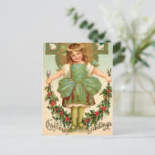 Hübsches Mädchen mit Holly - Weihnachten (Stehend Vorderseite)