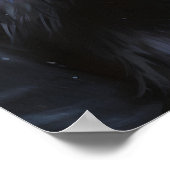 Hübsches Mädchen mit lila Haaren Poster (Ecke)