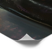 Hübsches Mädchen mit lila Haaren Poster (Ecke)