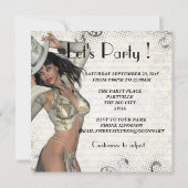 Hübsches Mädchen mit Lilie 16 . Geburtstag Einladung (Rückseite)