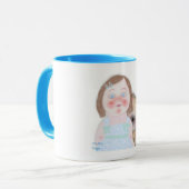 Hübsches Mädchen mit niedlichen Bären Tasse von OR (Vorderseite Links)