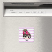 hübsches Mädchen mit rosa Bug Magnet (In Situ (Geschirrspüler))