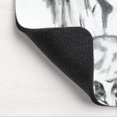 Hübsches Mädchen mit Schmelzen Eiscreme Sketch Mousepad (Ecke)