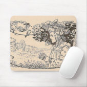 Hübsches Mädchen Mousepad (Mit Mouse)