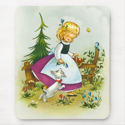 Hübsches Mädchen Mousepad (Vorne)