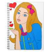 Hübsches Mädchen Notizblock (Vorderseite)