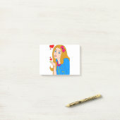 Hübsches Mädchen Post-it Klebezettel (Auf Schreibtisch)