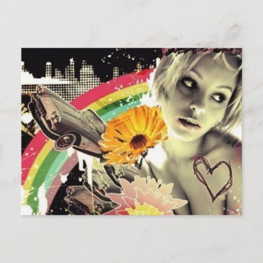 Hübsches Mädchen Postkarte (Vorderseite)