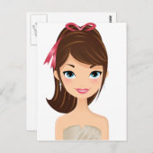 Hübsches Mädchen Postkarte (Vorne/Hinten)