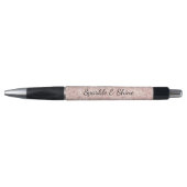 Hübsches Mädchen-Rosa-Blush-Glitter Kugelschreiber (Vorderseite)