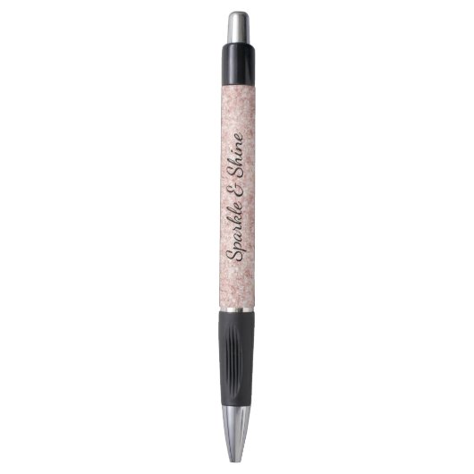 Hübsches Mädchen-Rosa-Blush-Glitter Kugelschreiber (Vorderseite Vertikal)