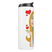 Hübsches Mädchen Thermosbecher (Nach links gedreht)