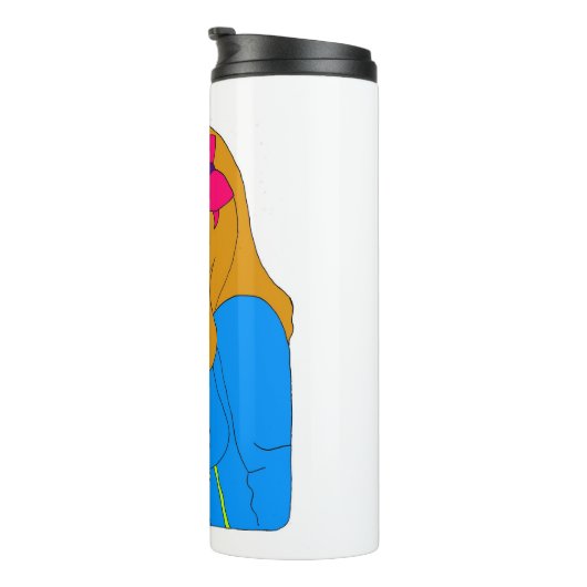 Hübsches Mädchen Thermosbecher (Nach rechts gedreht)