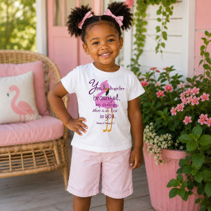Hübsches Mädchen Tropischer Flamingo Baby T-shirt