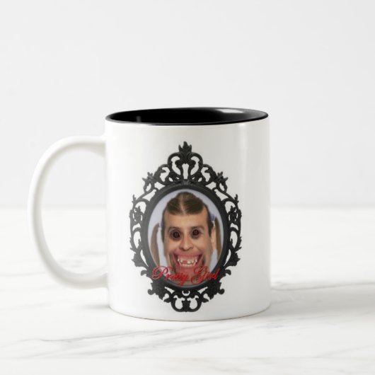 Hübsches Mädchen Zweifarbige Tasse (Links)