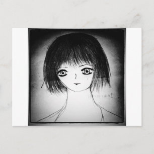 hübsches Manga-Anime-Mädchen Postkarte