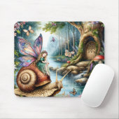 Hübsches Märchenland mit niedlicher Schnecke und S Mousepad (Mit Mouse)