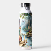 Hübsches Märchenland mit niedlicher Schnecke und S Trinkflasche (Links)