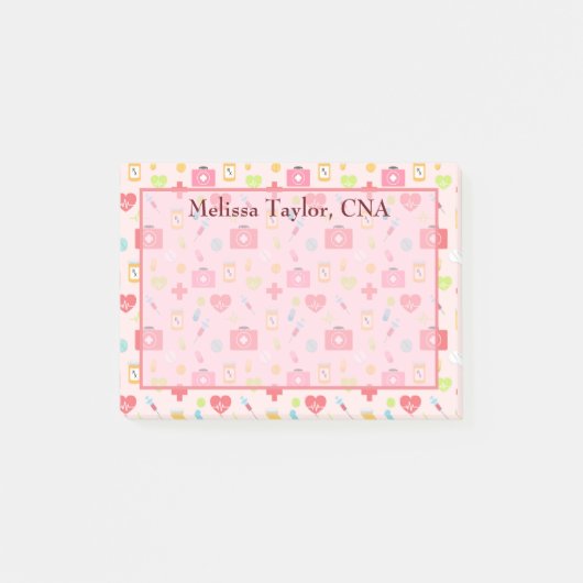 Hübsches medizinisches Thema Post-it Klebezettel (Vorderseite)