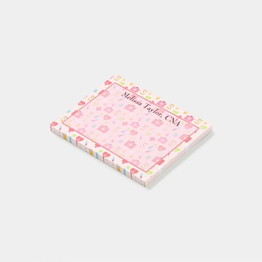 Hübsches medizinisches Thema Post-it Klebezettel (angewinkelt)