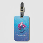 Hübsches Meer Mermaid Personalisiert Gepäckanhänger (Vorderseite Vertikal)