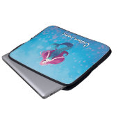 Hübsches Meer Mermaid Personalisierter Laptop Slee Laptopschutzhülle (Vorne Knopf)