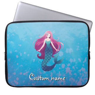 Hübsches Meer Mermaid Personalisierter Laptop Slee Laptopschutzhülle