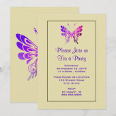 Hübsches mehrfarbiges Extravagantes Butterfly Gene Einladung (Vorne/Hinten)